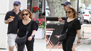 The View’s Joy Behar ditches blazer for Tshirt in the Hamptons with husband Steve [upl. by Loella]