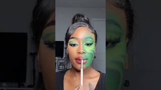 530Jazzercise😏✅  GRINCH GLAM🎄 makeup creativemakeup grinchmakeup blackgirlmakeup [upl. by Euqinahs399]