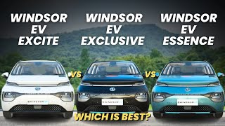 🔥MG Windsor EV Excite vs MG Windsor EV Exclusive vs MG Windsor EV Essence🔥 Windsor EV [upl. by Edmon]