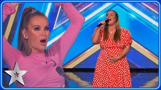 Pregnant mumtobe WOWS with astonishing vocals  Auditions  BGT 2023 [upl. by Ittak]