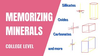 Memorizing Minerals College Level [upl. by Ydurt]