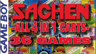 All 4 in 1 Sachen Multicarts Game Boy 4B001  4B009 [upl. by Einnahc]