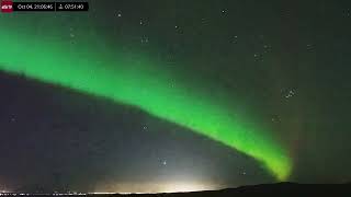 Oct 5 2024 X7 Class Solar Flare Produces Aurora Borealis Over Iceland in 4K Ultra HD [upl. by Waterman]