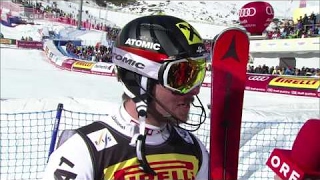 St Moritz 2017 Slalom Marcel Hirscher  GEWINNER Interview  SKI WM HERREN 1 PLATZ 1922017 [upl. by Mook637]