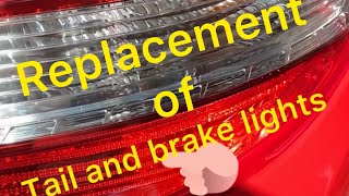 How to replace Tail and brake light on Mercedez benz C300 2009 DIYdo it yourself car benz [upl. by Enid]