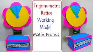 trigonometric ratios working model table  maths project  diy  simple and easy  craftpiller [upl. by Onaicnop922]