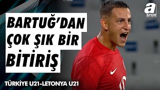 GOL Bartuğ Elmaz Türkiye U21 20 Letonya U21  U21 Avrupa Şampiyonası Elemeleri  11102024 [upl. by Odlauso]