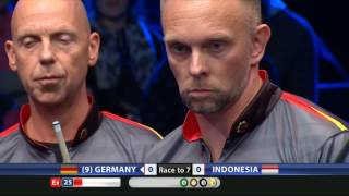 Germany vs Indonesia  Round 1  Full HD  2015 World Cup of Pool [upl. by Anak]