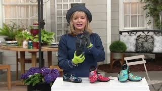 Sloggers Floral Fun Waterproof Garden Shoes w Comfort Insoles on QVC [upl. by Orelee691]