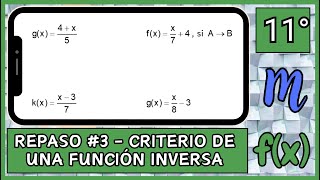 R3 Criterio de una función inversa de la forma fx  ax  b  Cuatro casos en dos pasos [upl. by Enilada186]