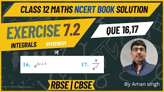 class 12 maths ex 72 que 1617 solution  integration solution integrals ncert12maths maths [upl. by Airetnahs]