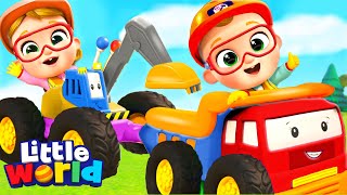 Little Babies Construction Workers Song  Kids Songs amp Nursery Rhymes by Little World [upl. by Hobard]