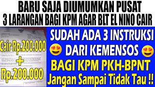 Surat BLT El Nino Ada 3 Instruksi Bagi KPM PKH BPNT pkh hari ini pkh tahap 4 2023 kapan cair [upl. by Acireh]