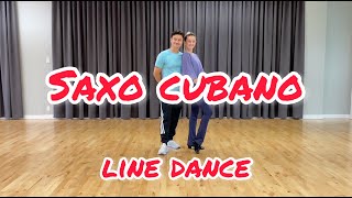 Saxo Cubano Line Dance STEP amp REPEAT [upl. by Euqcaj83]