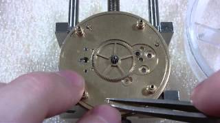 How I take apart a pocket watch and repair ratchet wheel Elgin [upl. by Altman658]