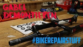 Federgabel demontieren  bikerepairingstuff  Folge 1  Jonas Heidl [upl. by Fidellia]