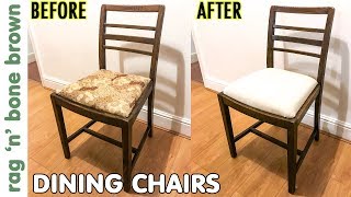 Dining Chairs Makeover amp Seat Pad Conversion [upl. by Yesnek]