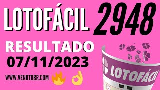 🍀 Resultado Lotofácil 2948 [upl. by Occir]