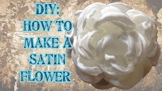 DIY How to make a Satin Flower No Die Needed  Craftbrulee [upl. by Theresina]