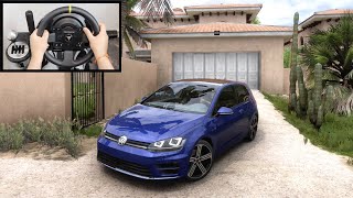 Volkswagen Golf R  Forza Horizon 5 Steering Wheel  Shifter Gameplay [upl. by Alleacim]