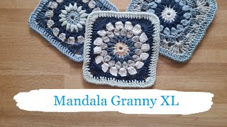 Mandala Granny Square XL  Quadrate häkeln  ohne Knubbel [upl. by Areip663]