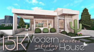 BLOXBURG 15K MODERN STARTER ROLEPLAY HOUSE  NOGAMEPASS [upl. by Ogirdor]