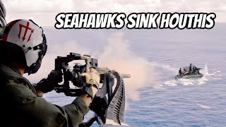 US Navy Helos Just Sank Houthi Attack Boats [upl. by Wolsniw]