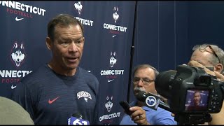 UConns Jim Mora talks conference realignment running back competition and more  Full Interview [upl. by Audsley]