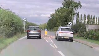 Crazy and highly illegal Mercedes EQB overtake [upl. by Yecaw]