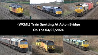 4K WCML Train Spotting At Acton Bridge On The 04032024 [upl. by Yuille]