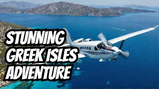 Greek Isles Adventure Fly from Kalamata LGKL to Chania LGSA  A Stunning Greek Odyssey [upl. by Anole]