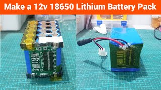 Make 3s 12v 18650 lithium battery pack [upl. by Nimzzaj]