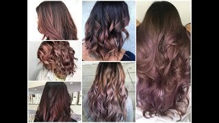 Top25 Chocolate Mauve Balayage Ideas  Winter Hair Color Trend for 2018\2019 [upl. by Eednahs115]