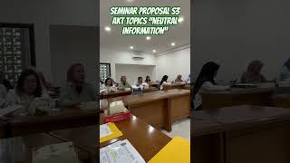 Seminar Proposal S3 Akt USU Topics “Neutral information” [upl. by Bolten]