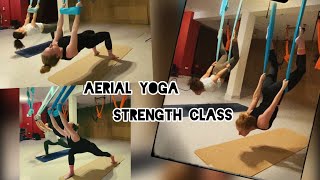 Aerial yoga personal class Chest opening core strength and agility [upl. by Atlee]