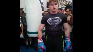 Canelo Alvarez vs Floyd Mayweather Workout [upl. by Aleahc]