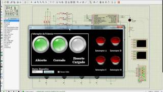 Simulacion Proteus C de Contactores por puerto Serial [upl. by Notlrak]