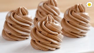 Mocha Mousseline Cream Recipe Buttercream 摩卡慕斯琳奶油食谱 Recette de Crème Mousseline Moka Crème au Beurre [upl. by Cassil]