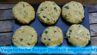 179 Vegetarische Burger indisch angehaucht  diese Patties schmecken auch Fleischessern [upl. by Fosque]