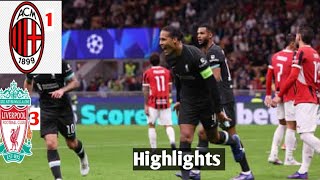 ✅Milan vs Liverpool champions League highlights 🔥 [upl. by Virginia]