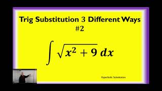 Integrate a Square Root with Hyperbolic Substitution 2 [upl. by Cheri]