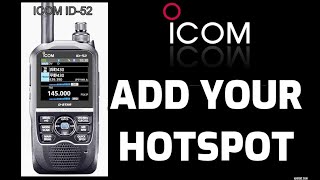 ICOM ID52D Add Jumbo Hotspot Pistar [upl. by Kinnon]