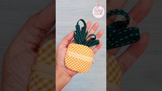 DIY Pineapple Mini Pouch🍍  Coin Purse Airpods Case shorts fypyoutube diycrafts handmade [upl. by Matheson]