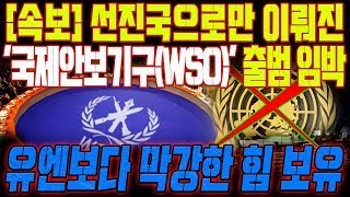 국제안보기구 WSO 유엔보다 선진국 강대국만 발족 앞두고 [upl. by Sello348]