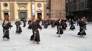 People dressed as monks dancing to Jerusalema [upl. by Bridgid]