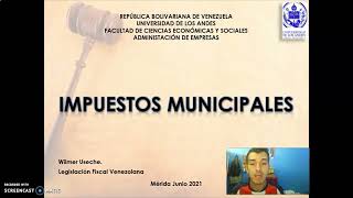 Los Impuestos Municipales En Venezuela [upl. by Cindra400]