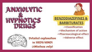 Anxiolytics amp hypnotics Sedative Benzodiadepines Vs Barbiturates in urduhindi by learning belt [upl. by Garges879]