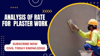 How to Prepare Rate Analysis for Plaster Work  ctevt [upl. by Aerdnat]