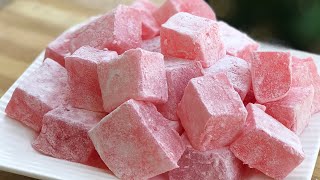 Authentic Turkish delight recipe  lokum recipe [upl. by Sinnal]