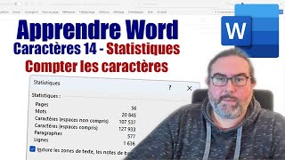 Statistiques de document  Compter les caractères [upl. by Sashenka]